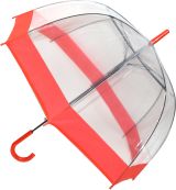 Everyday Auto Clear Dome Umbrella Red STICK