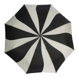 Everyday Swirl Folding Umbrella Black/Cream