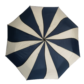 Everyday Swirl Folding Umbrella Navy/Cream