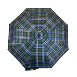 Everyday Tartan Folding Umbrella Green