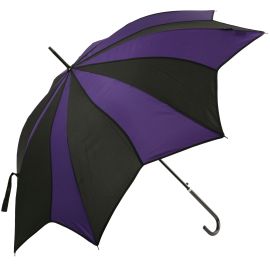 Everyday Swirl Stick Umbrella Purple and Black