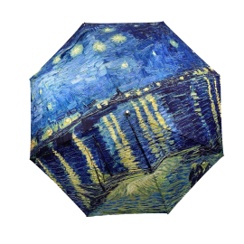 StormKing Folding Art Umbrella Van Gogh Over the Rhone