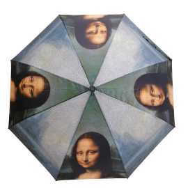 StormKing Art Collection De Vinci Moan Lisa Folding Umbrella
