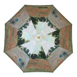 StormKing Folding Art Umbrella Monet Poppyfield