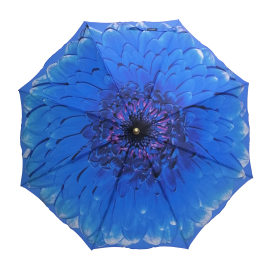 StormKing Folding Floral Umbrella Blue Daisy