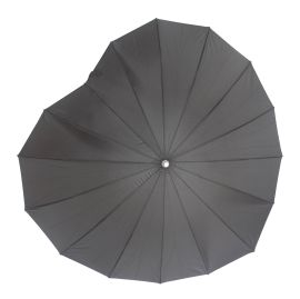 Boutique Heart Umbrella Black STICK